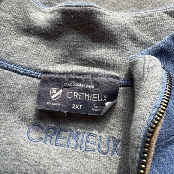 Daniel Cremieux Mens Pullover Sweater Medium Zippered
Light Blue Leather Elbows - Picture 4 of 4